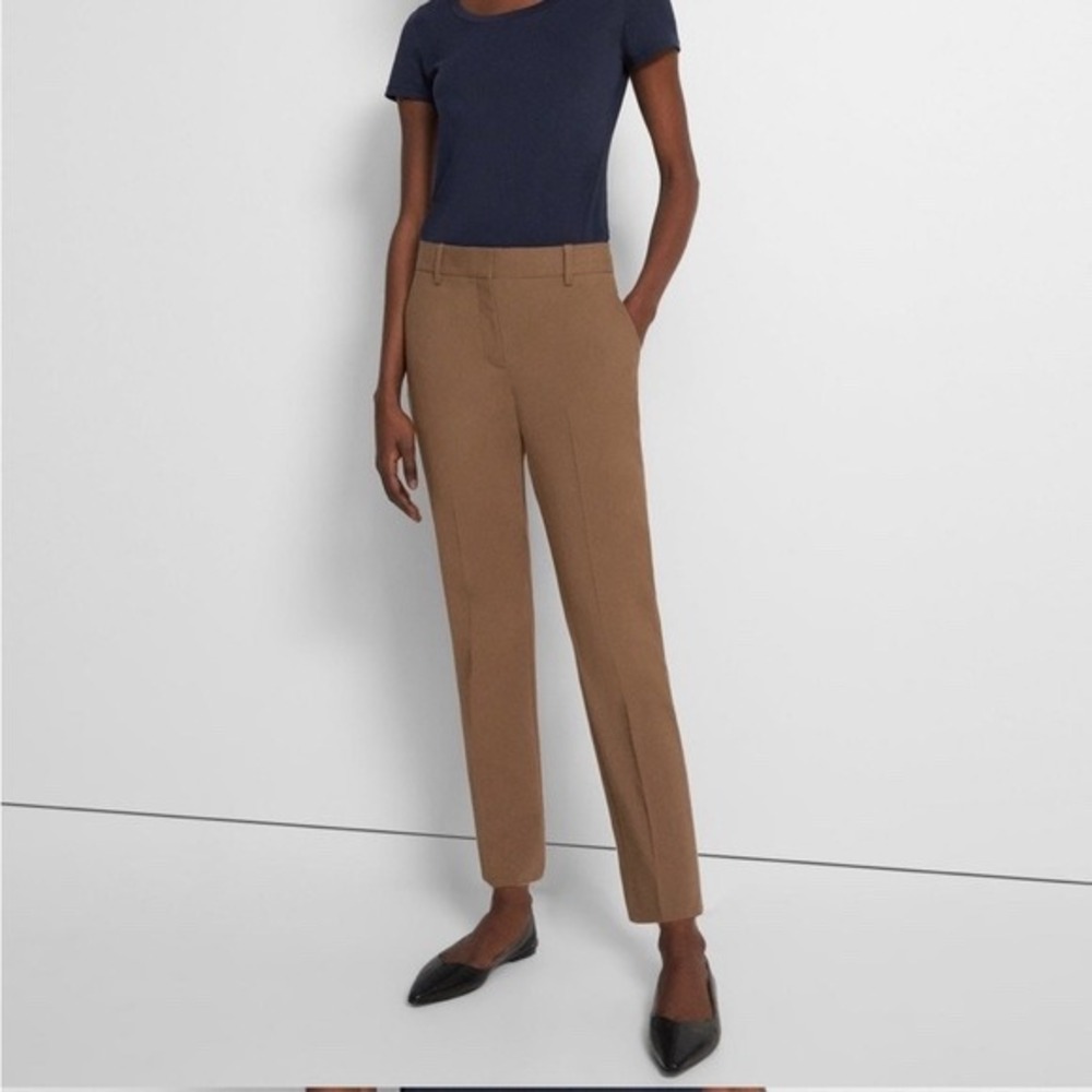 Theory Sevona Virgin Wool Cropped Dress Pants Size 16